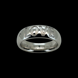 BAGUE LOVE DE MEISTER EN OR GRIS 750 ET DIAMANT