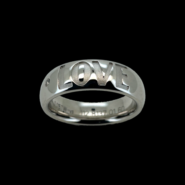 BAGUE LOVE DE MEISTER EN OR GRIS 750 ET DIAMANT