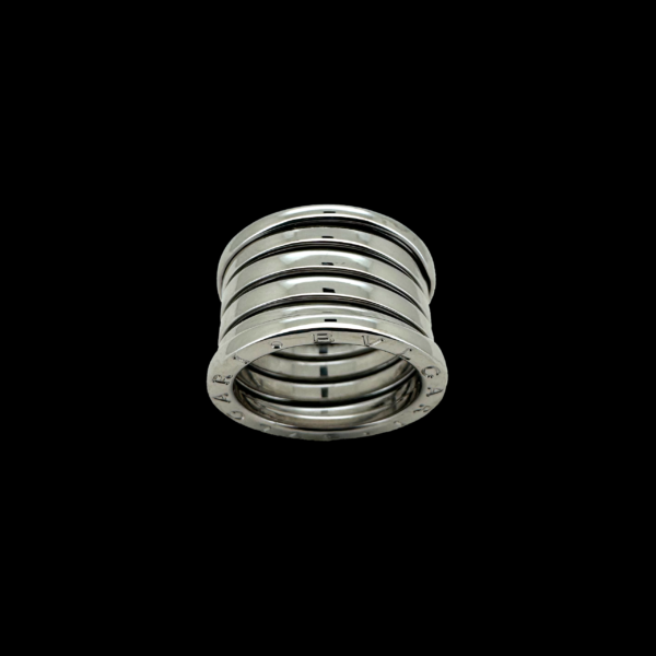 BAGUE BVLGARI B-ZERO 4 RANGS OR GRIS 18 CARATS
