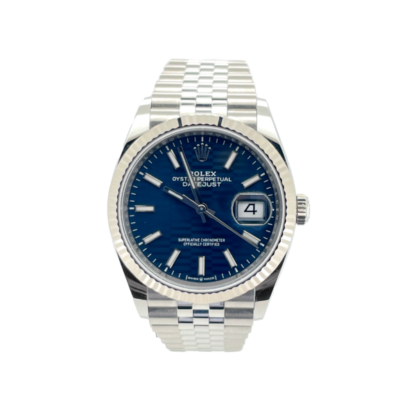 ROLEX DATEJUST BLEU FLUTED 36MM REF.126234 NEUVE ! – Image 3