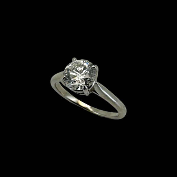 BAGUE SOLITAIRE EN PLATINE 950 DIAMANT DE 1.00CT GIA – Image 2