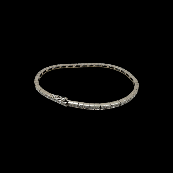 BRACELET TENNIS EN OR GRIS 750 DIAMANTS – Image 2