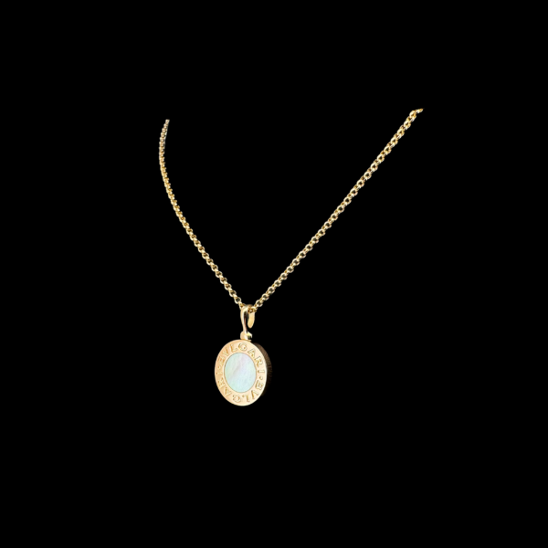 COLLIER PENDENTIF BVLGARI OR ROSE 750 NACRE – Image 2