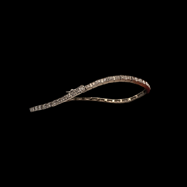 BRACELET TENNIS EN OR GRIS 750 DIAMANTS – Image 3