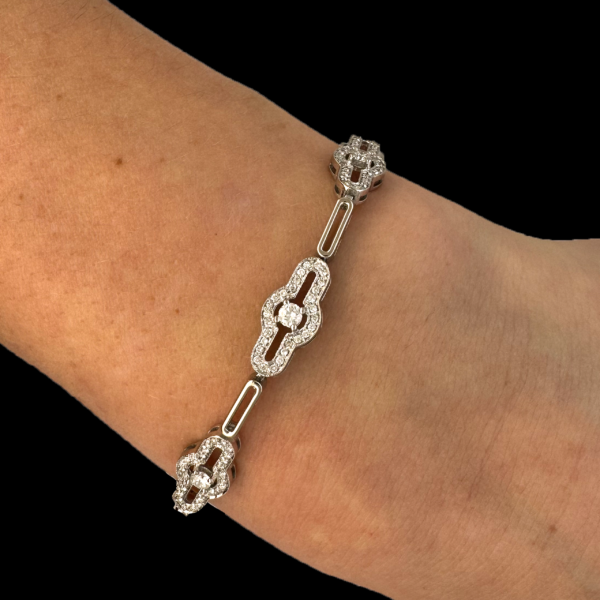 BRACELET TENNIS ART DÉCO DIAMANTS – Image 4