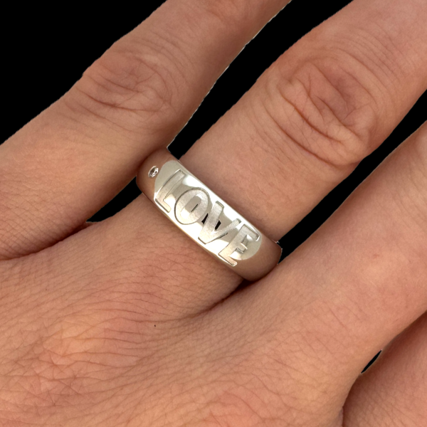 BAGUE LOVE DE MEISTER EN OR GRIS 750 ET DIAMANT – Image 4