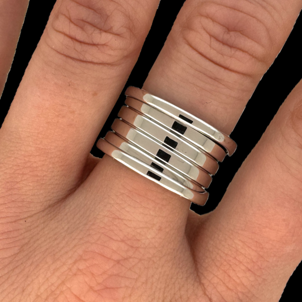 BAGUE BVLGARI B-ZERO 4 RANGS OR GRIS 18 CARATS – Image 4