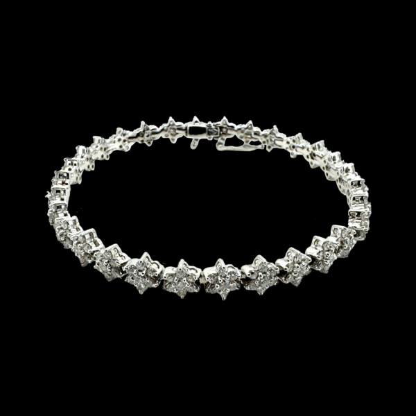 BRACELET TENNIS OR GRIS 750 SERTI DE DIAMANTS
