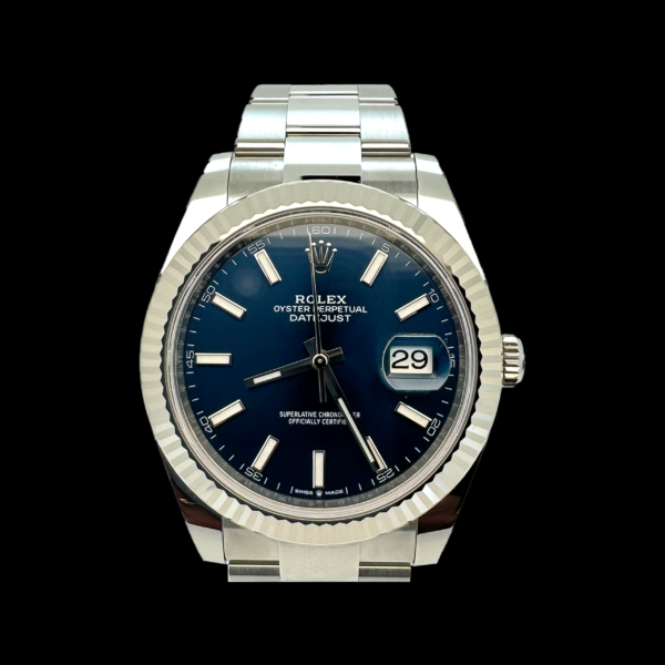 ROLEX DATEJUST OYSTERSTEEL EN ACIER ET OR GRIS 41 MM