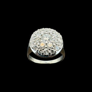 BAGUE RONDE EN PLATINE 950 DIAMANTS