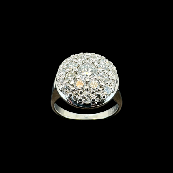 BAGUE RONDE EN PLATINE 950 DIAMANTS