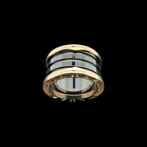 BAGUE BVLGARI B.ZERO CÉRAMIQUE OR ROSE