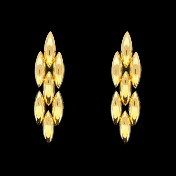 BOUCLES D'OREILLES CARTIER 1989 OR JAUNE 18 CARATS