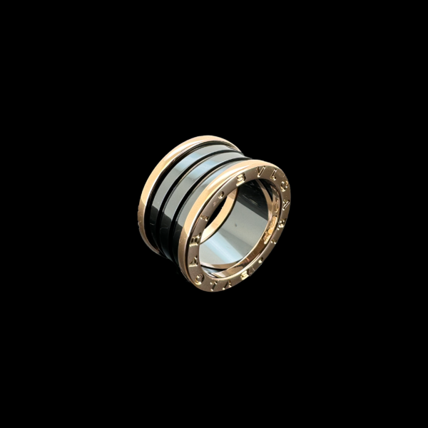 BAGUE BVLGARI B.ZERO CÉRAMIQUE OR ROSE – Image 3