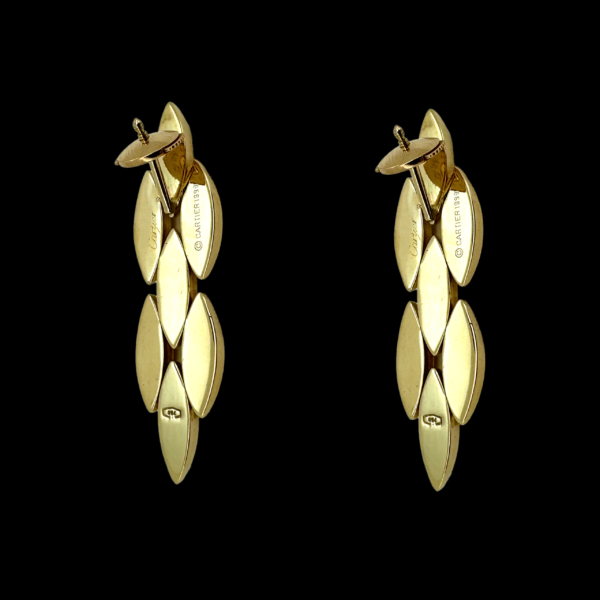BOUCLES D'OREILLES CARTIER 1989 OR JAUNE 18 CARATS – Image 2