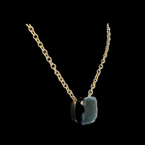 COLLIER POMELLATO PENDENTIF TOPAZE BLEU OR ROSE 18 CARATS – Image 2