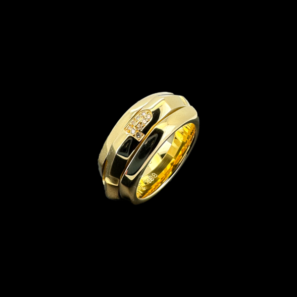 BAGUE PIAGET POSSESSION OR JAUNE 750 DIAMANTS – Image 3