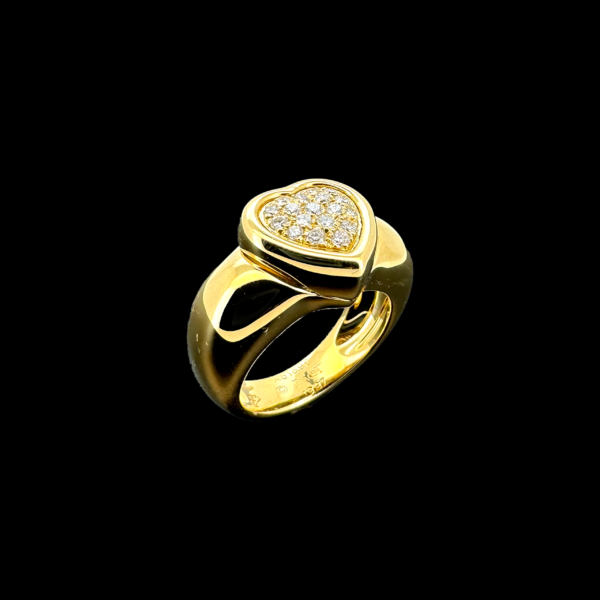 BAGUE PIAGET 1997 CŒUR OR JAUNE 750 DIAMANTS – Image 3