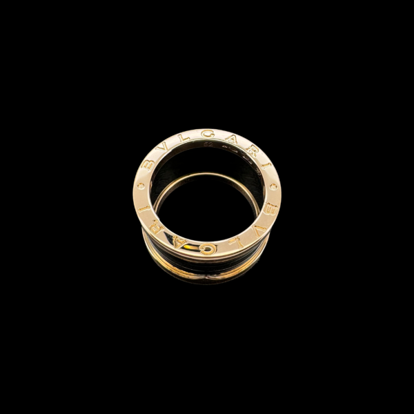 BAGUE BVLGARI B.ZERO CÉRAMIQUE OR ROSE – Image 2