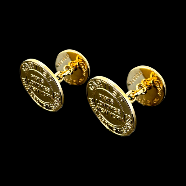 BOUTONS DE MANCHETTE CARTIER 1997 OR JAUNE 750 – Image 4