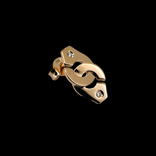 MONO BOUCLE D'OREILLE DINH VAN OR ROSE 18 CARATS – Image 3
