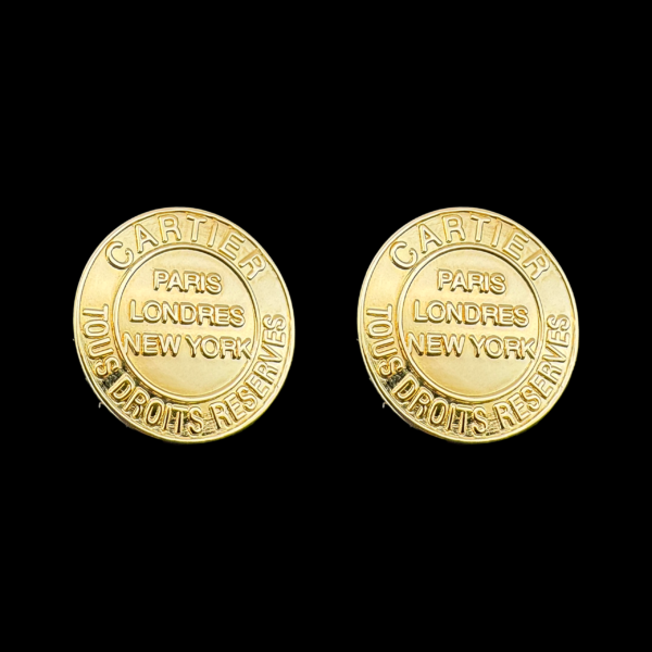 BOUTONS DE MANCHETTE CARTIER 1997 OR JAUNE 750