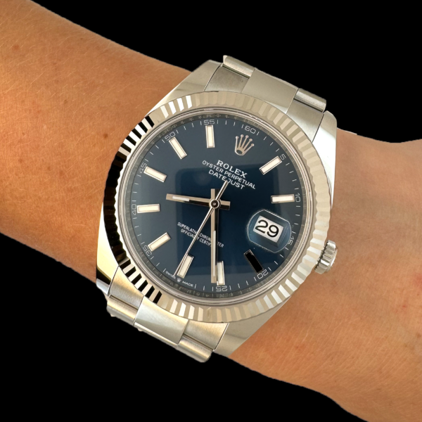ROLEX DATEJUST OYSTERSTEEL EN ACIER ET OR GRIS 41 MM – Image 4
