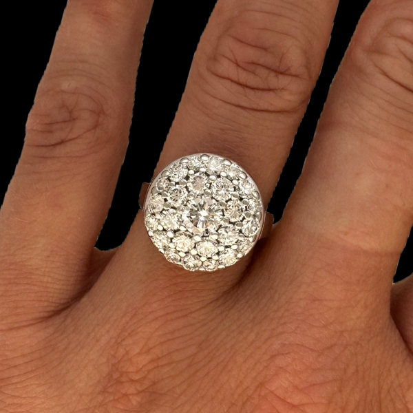 BAGUE RONDE EN PLATINE 950 DIAMANTS – Image 4