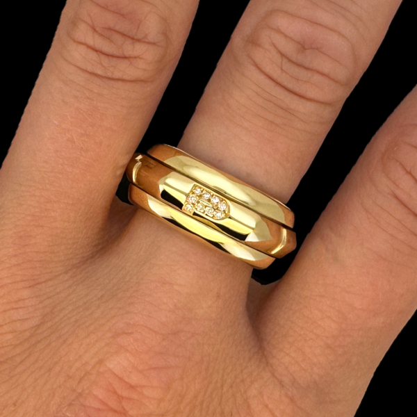 BAGUE PIAGET POSSESSION OR JAUNE 750 DIAMANTS – Image 4