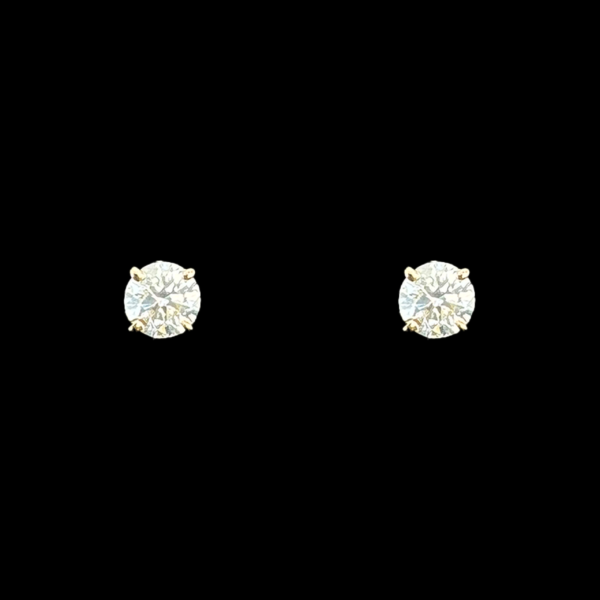 BOUCLES D'OREILLES CLOUS EN OR JAUNE 750 DIAMANTS