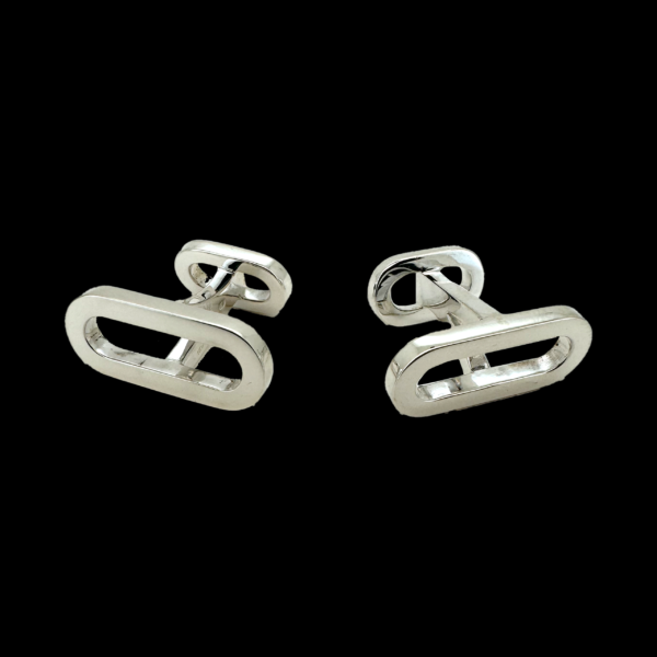 BOUTONS DE MANCHETTES DINH VAN MAILLON XL ARGENT 925 – Image 2