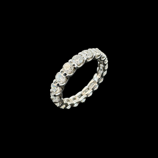 Bague Tour Complet en Or Gris 750 – Image 3
