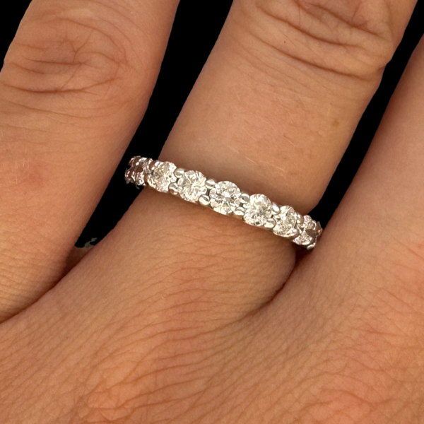 Bague Tour Complet en Or Gris 750 – Image 4
