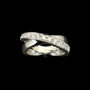 BAGUE KURZ OR GRIS 750 DIAMANTS