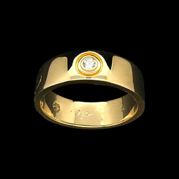 BAGUE CARTIER LOVE DIAMANTS OR JAUNE 750