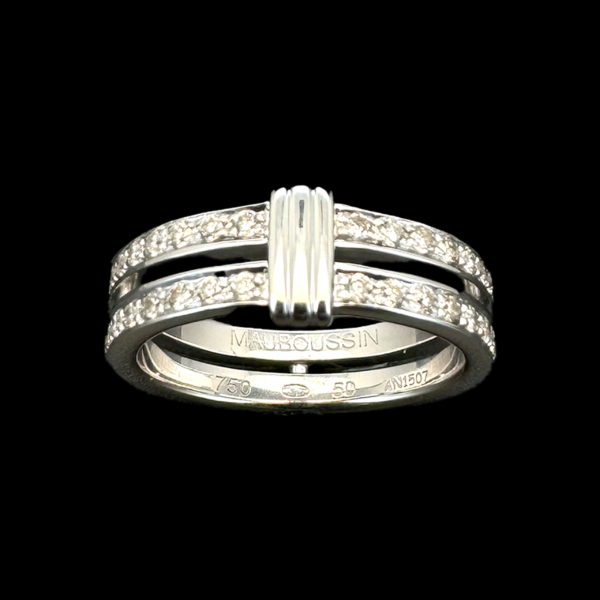 BAGUE MAUBOUSSIN ALLIANCE OR BLANC 750