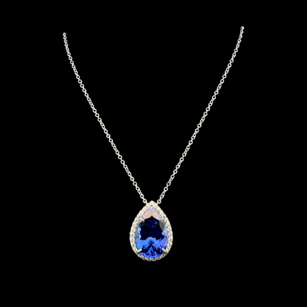 COLLIER-PENDENTIF TIFFANY & CO. PLATINE TANZANITE DIAMANTS