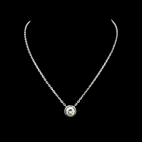 COLLIER CHOPARD SOLITAIRE OR GRIS 750