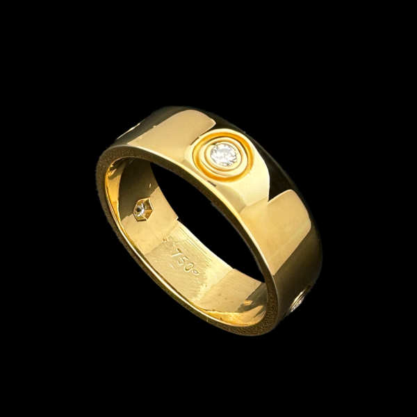BAGUE CARTIER LOVE DIAMANTS OR JAUNE 750 – Image 2