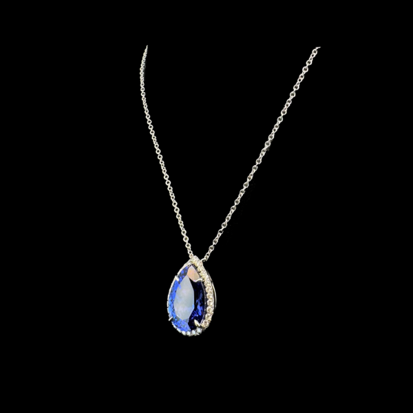 COLLIER-PENDENTIF TIFFANY & CO. PLATINE TANZANITE DIAMANTS – Image 2