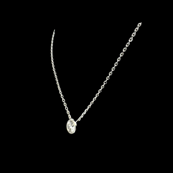 COLLIER CHOPARD SOLITAIRE OR GRIS 750 – Image 2