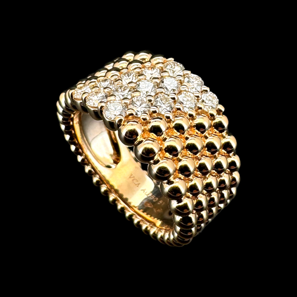 BAGUE VAN CLEEF & ARPELS PERLÉE OR ROSE 750 – Image 2