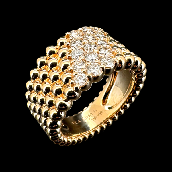 BAGUE VAN CLEEF & ARPELS PERLÉE OR ROSE 750 – Image 3