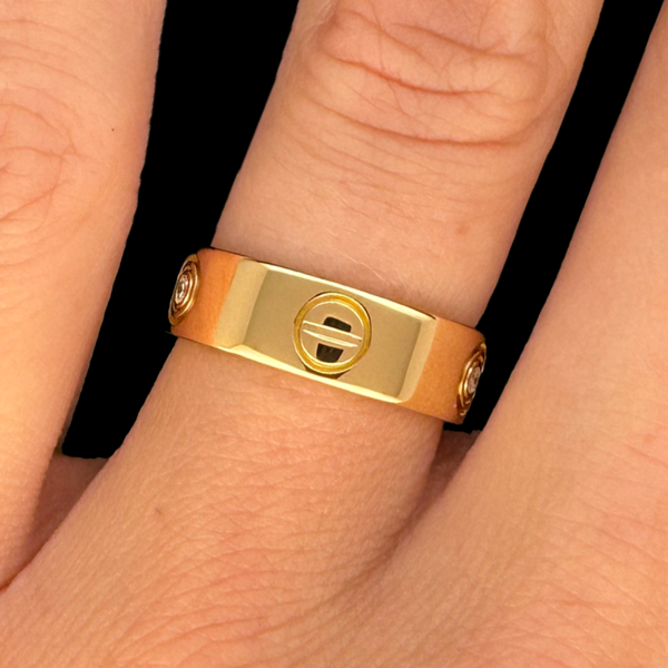 BAGUE CARTIER LOVE DIAMANTS OR JAUNE 750 – Image 4