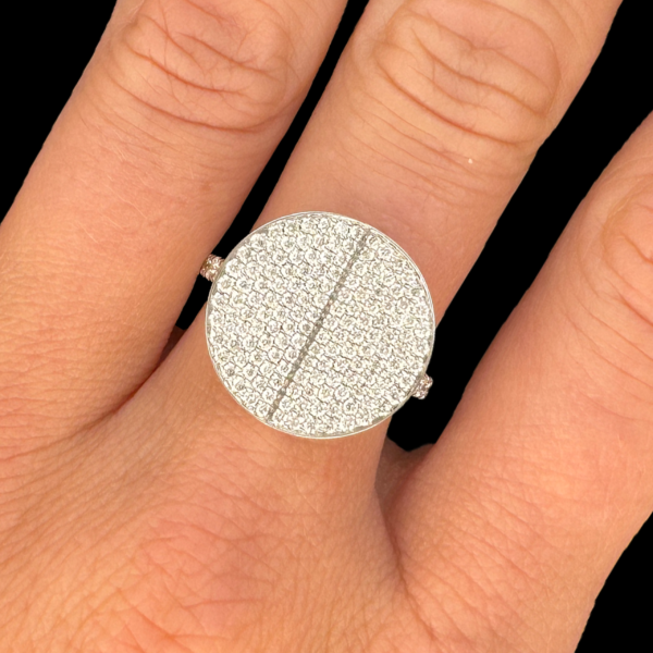 BAGUE BUCHERER B DIMENSION FULL PAVÉ OR GRIS 750 – Image 4