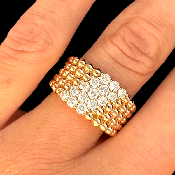 BAGUE VAN CLEEF & ARPELS PERLÉE OR ROSE 750 – Image 4