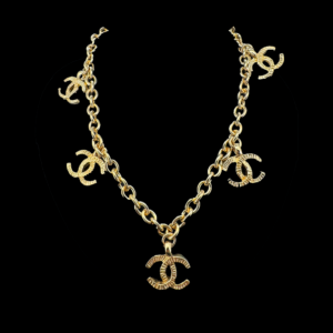 COLLIER CHANEL VINTAGE PLAQUÉ OR