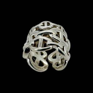 BAGUE HERMES CHAÎNE D'ANCRE ARGENT 925