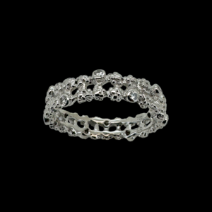 BAGUE GILBERT ALBERT OR BLANC 18 CARATS DIAMANTS