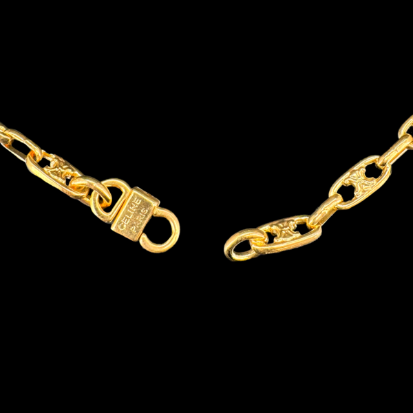 COLLIER SAUTOIR CÉLINE VINTAGE METAL DORÉ – Image 2